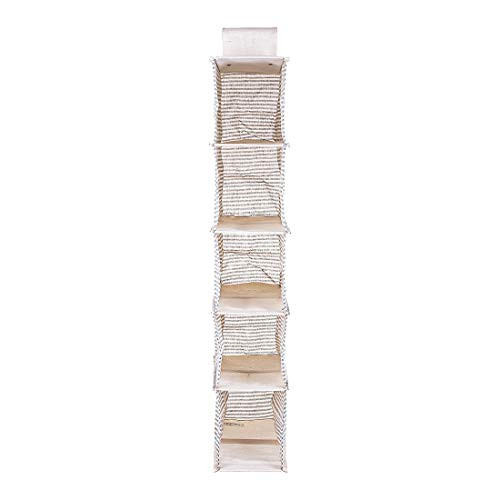 MINISO Stripes Series Small 5-Compartment Hanging Organizer Grey