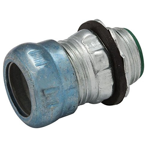 Hubbell-Raco 2918RT-4 Connector, Raintight Compression, 2-Inch Trade Size, EMT, Steel, Insulated