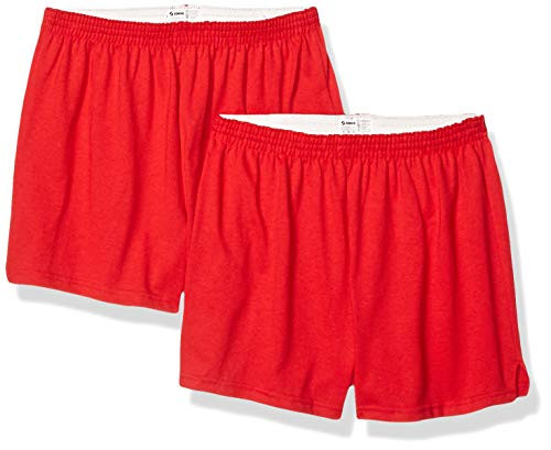 Soffe womens Authentic Cheer Yoga Shorts Red 2-pack Medium US