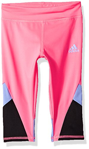 adidas Girls Little Capri Legging Solar Pink 6X