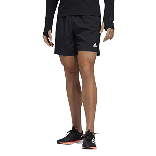 adidas Mens Run It Short Personal Best 3-Stripes Black Large 9