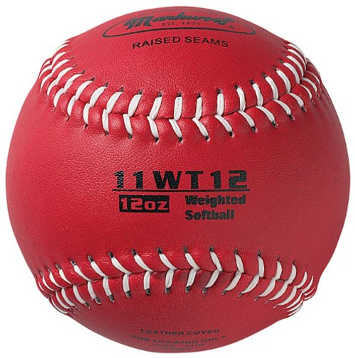 Markwort Color Coded Weighted 11-Inch Softball 12-Ounce Maroon