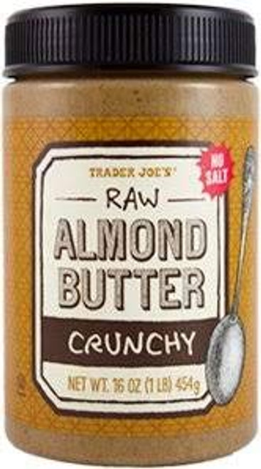 Trader Joes Raw Crunchy Unsalted Almond Butter 16 oz Trader Joes Raw Crunchy Unsalted Almond Butter 16 oz