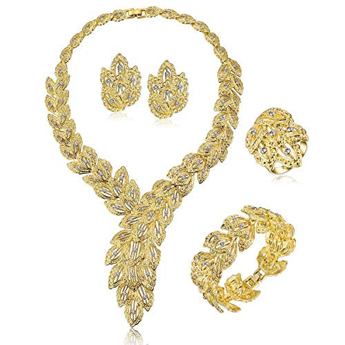 18k Gold Plated Jewelry Sets for Women Africa Dubai Costume Statement Necklace Earrings Jewelry Set for Wedding Prom Party 18k Gold Plated Jewelry Sets for Women Africa Dubai Costume Statement Necklace Earrings Jewelry Set for Wedding Prom Party
