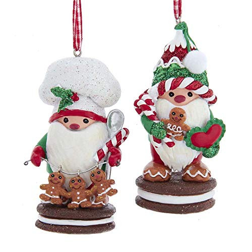 The Bridge Collection Gnome Gingerbread Baker Ornaments Set of 2
