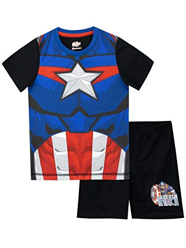 Marvel Boys Captain America Pajamas Size 5 Black