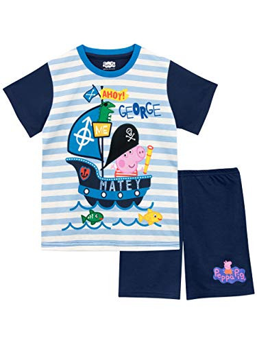 Peppa Pig Boys George Pig Pajamas Blue Size 6