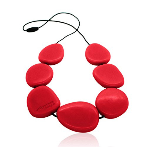 Jellystone Necklace - Silicone TeethingNursing Scarlet Red