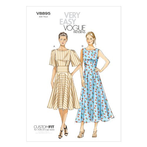 Vogue Patterns V8895 Misses Dress Sewing Template Size B5 8-10-12-14-16 Vogue Patterns V8895 Misses Dress Sewing Template Size B5 8-10-12-14-16