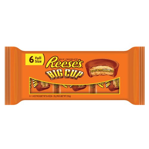 REESES BIG CUP Peanut Butter Cup Milk Chocolate Covered Peanut Butter Cup Candy 8_4 Ounce Package Pack of 4