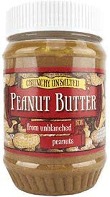 Trader Joes Crunchy Unsalted Peanut Butter 1 lb Pack of 2