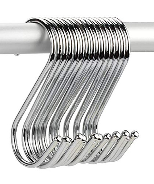 Gikbay Heavy-Duty Stainless Steel Gardening Tools for Plants Silver Hanging Hooks Installation Hardware Designed for Any Kitchen S 10 Pcs Small