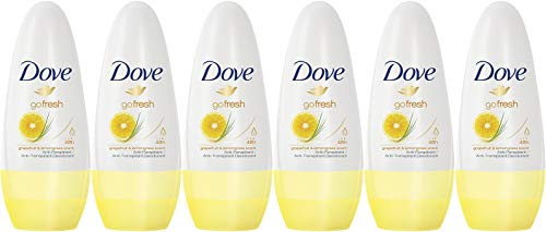 Dove Antiperspirant Deodorant Roll-On Go Fresh Grapefruit and Lemongrass 1_7 Oz50 Ml Pack of 6 Dove Antiperspirant Deodorant Roll-On Go Fresh Grapefruit and Lemongrass 1_7 Oz50 Ml Pack of 6