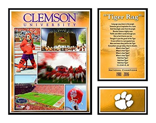 NCAA Clemson University Tigers Milestones  and  Memories 11x14 Custom Matted Photos