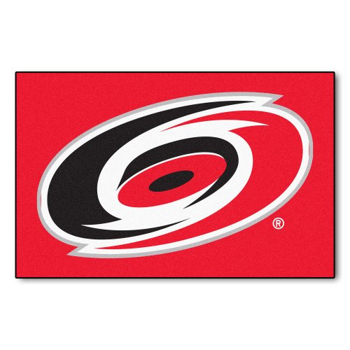 FANMATS - 10524 NHL Carolina Hurricanes Nylon Face Starter Rug 19x30