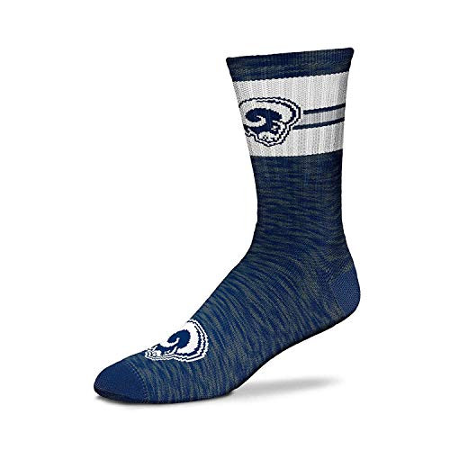 For Bare Feet Mens Los Angeles Rams First String Crew Socks Large 10-13