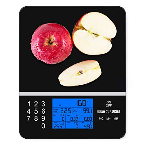 IDAODAN Smart Food Scale with Perfect Portions Nutritional Facts Display Food Scales Digital Weight Grams and OZDigital Nutrition Kitchen Scale - Accurate Food and Nutrient Calculator