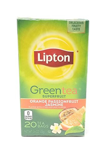 Lipton Green Tea Bags Orange Passionfruit  and  Jasmine 20 ct 3 pk