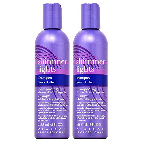 Clairol Shimmer Lights 8oz_ Shampoo Blonde and Silver 2 Pack Clairol Shimmer Lights 8oz_ Shampoo Blonde and Silver 2 Pack