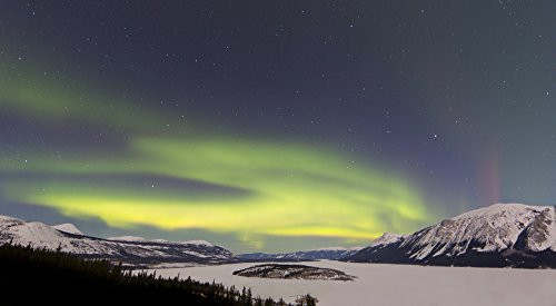 Posterazzi PSTJFB100144S Aurora borealis over Bove Island Windy Arm Carcross Yukon Canada Poster Print 19 x 10