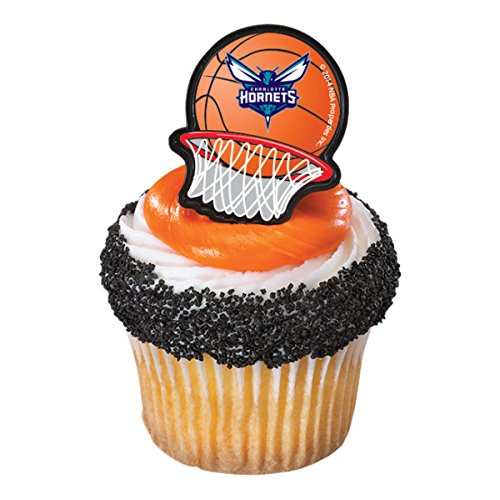 NBA Charlotte Hornets Cupcake Topper Rings Party Favors - Pack of 24
