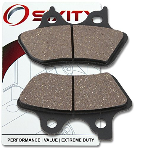 Sixity Rear Organic Brake Pads 2006 for Harley Davidson FXDI Dyna Super Glide Set Full Kit Cast Wheels Complete