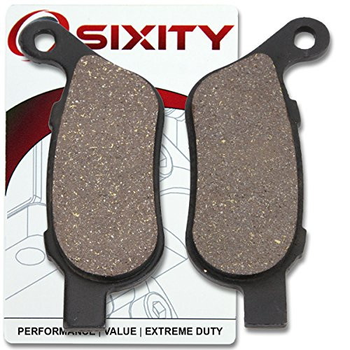 Sixity Rear Organic Brake Pads 2014-2015 for Harley Davidson Dyna FXDL Low Rider Set Full Kit Cast Wheels Complete