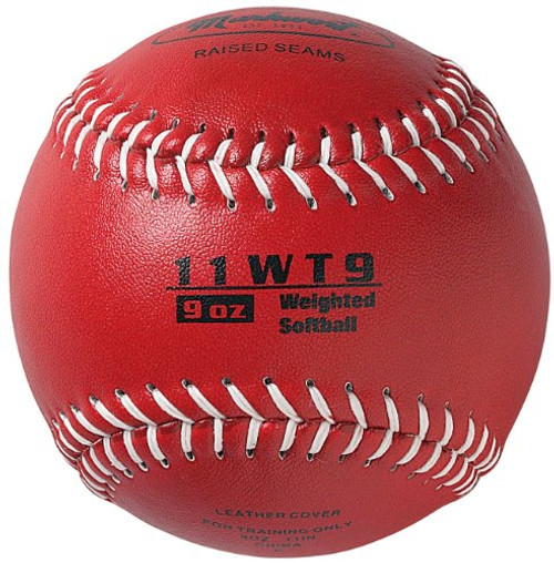 Markwort Color Coded Weighted 11-Inch Softball 9-Ounce Red