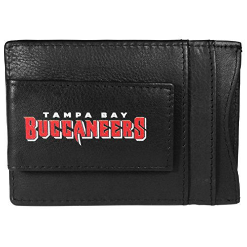 Siskiyou NFL Tampa Bay Buccaneers Logo Leather Cash and Cardholder Black
