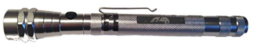 ITS RIDIC! Silver Extendable  Extendible Magnetic LED Flashlight Pickup Tool 3LED