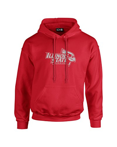 Illinois State Redbirds Mascot Foil College Long Sleeve Hoodie XX-Large Red
