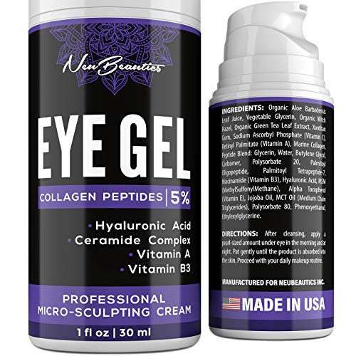 Micro-Sculpting Anti-Aging Eye Gel - Natural  and  Made in USA - Under Eye Cream for Dark Circles and Puffiness - Anti-Wrinkle  and  Fine Line Reduction Effect - Rich Wrinkle Cream for Puffy Eyes  and  Eye Bags Micro-Sculpting Anti-Aging Eye Gel - Natural  and  Made in USA - Under Eye Cream for Dark Circles and Puffiness - Anti-Wrinkle  and  Fine Line Reduction Effect - Rich Wrinkle Cream for Puffy Eyes  and  Eye Bags