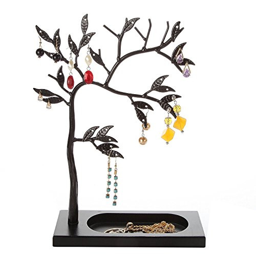 LilGift Jewelry Organizer Jewelry Tree Jewelry Organizer for Hanging Necklaces Bracelets and Earrings - Metal Jewelry Holder Necklace Holder Jewelry Storage for Women Black Tree LilGift Jewelry Organizer Jewelry Tree Jewelry Organizer for Hanging Necklaces Bracelets and Earrings - Metal Jewelry Holder Necklace Holder Jewelry Storage for Women Black Tree