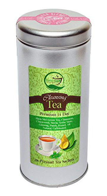 14 Day Detox Tea With Caffeine Detox Tea Day And Night Weight Loss And Belly Fat Detox  and  Appetite Suppressant By Perfect Leaf Tea - Made With High-End Green Tea Leaves Ginseng Cinnamon  and  More
