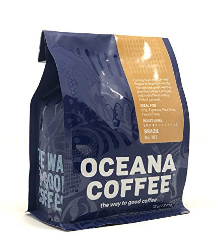 Oceana Coffee Brazil Cerrado Medium Roast  Whole Bean Coffee