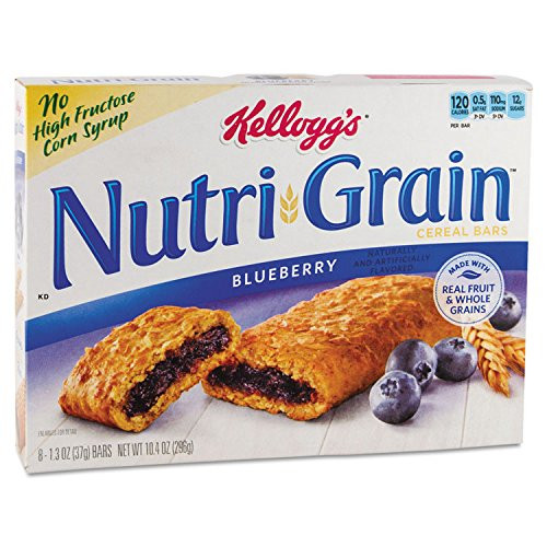 Kelloggs 35745 Nutri-Grain Cereal Bars Blueberry Indv Wrapped 1_3oz Bar 16Box