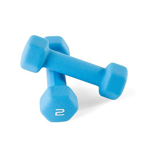 CAP Barbell Neoprene Coated Dumbbell Weights Blue 2 LB - Pair