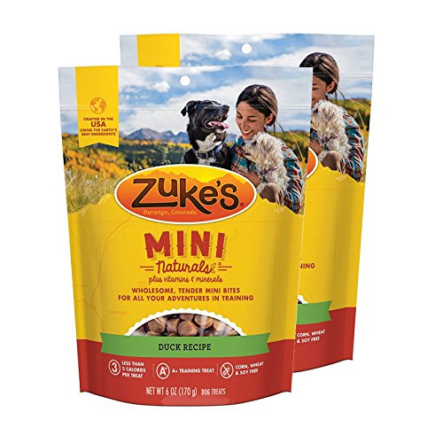 Zukes Mini Naturals Dog Treats Duck Recipe 6 oz 2 Pack