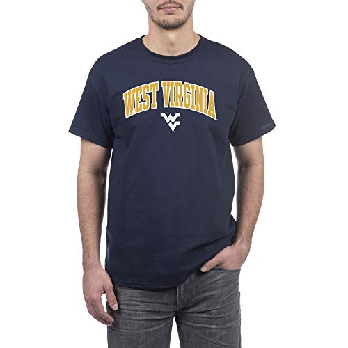 Elite Fan Shop West Virginia Mountaineers Mens Short Sleeve Team Color Arch Tee XX-Large