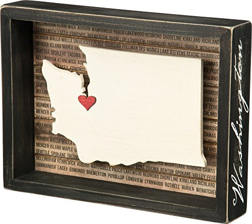 Primitives by Kathy Box Sign, 9.75" x 7.25", Washington