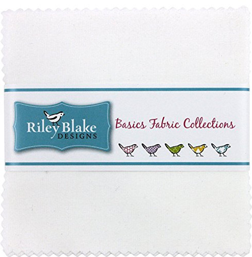 Confetti Cottons Riley White 5" Stacker 42 5-inch Squares Charm Pack Riley Blake 5-120-RWHITE-42 Confetti Cottons Riley White 5" Stacker 42 5-inch Squares Charm Pack Riley Blake 5-120-RWHITE-42