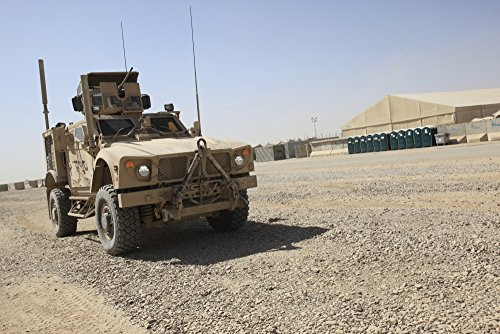 Posterazzi An Oshkosh M-ATV sits parked at Camp Leatherneck Afghanistan Poster Print 17 x 11