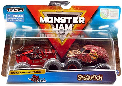 Monster Jam Official Northern Nightmare Vs_ Sasquatch Die-Cast Monster Trucks 1 64 Scale 2 Pack Monster Jam Official Northern Nightmare Vs_ Sasquatch Die-Cast Monster Trucks 1 64 Scale 2 Pack