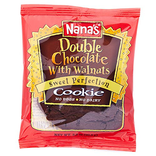 Nanas Double Chocolate Cookies - No Eggs or Dairy - 3_2 Oz Packages - Pack of 12 Vegan Cookies Nanas Double Chocolate Cookies - No Eggs or Dairy - 3_2 Oz Packages - Pack of 12 Vegan Cookies