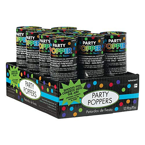 Amscan Party Poppers 4 12 Ct_ Multicolor -