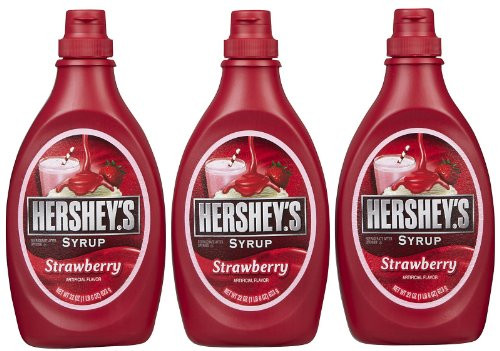 Hersheys Strawberry Syrup Bottle 22 oz 3 pk