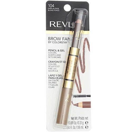 Revlon Brow Fantasy Pencil and Gel Dark Blonde 104 0_04 oz Packs of 2 Revlon Brow Fantasy Pencil and Gel Dark Blonde 104 0_04 oz Packs of 2