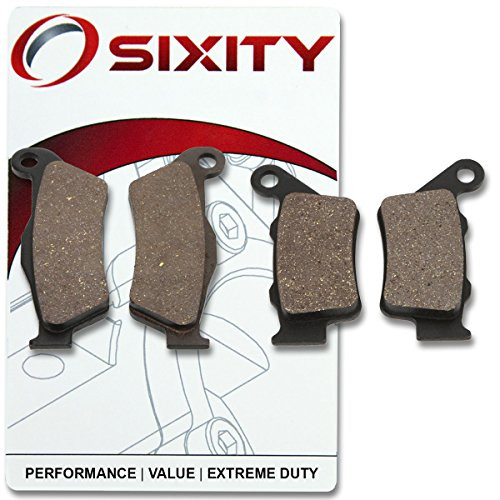 Sixity Front Rear Organic Brake Pads 2000-2002 for KTM 640 Enduro Set Full Kit LC4-E Complete
