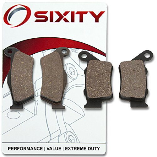 Sixity Front Rear Organic Brake Pads 1999 for KTM EGS-E Adventure Ralye Set Full Kit Complete