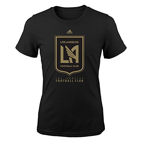 Outerstuff MLS La Football Youth Girls Logo Pride Short Sleeve Tee M10-12 Black